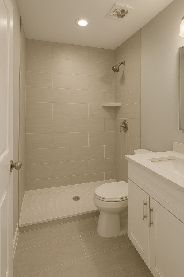 Bathroom Modern and affordable made possible by GenX Renovation in NYC